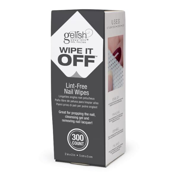 Gelish WIPE IT OFF LINT-FREE NAIL WIPES Paño libre de pelusa para limpiar uñas