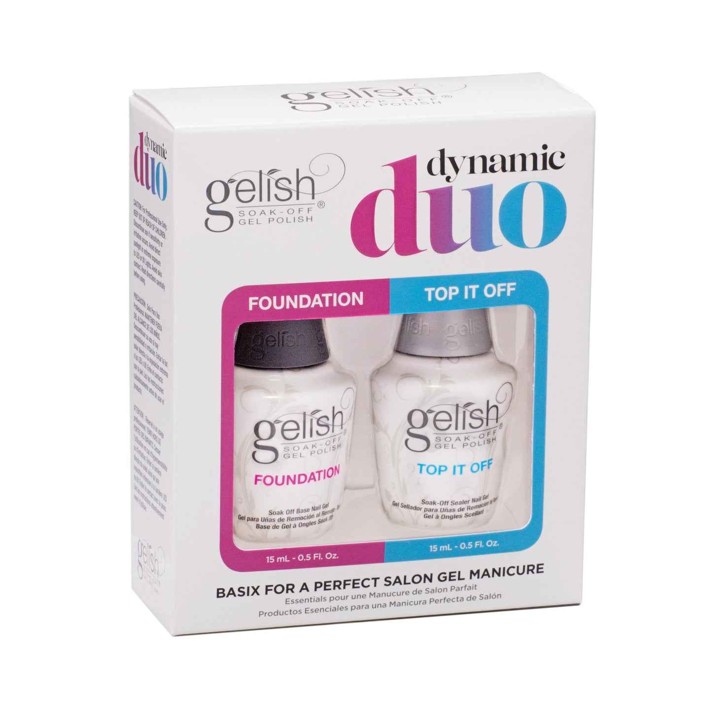 DYNAMIC DUO KIT base gel y gel sellador para uñas, productos esenciales para una manicura perfecta de salón