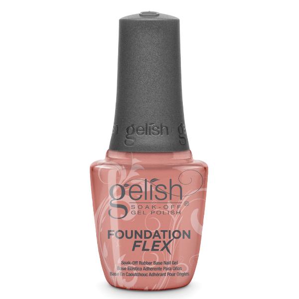 Gelish Soak-Off Gel Polish HTF FOUNDATION FLEX - COVER BEIGE 15 mL | .5 fl oz Base elástica adherente para uñas tono light nude