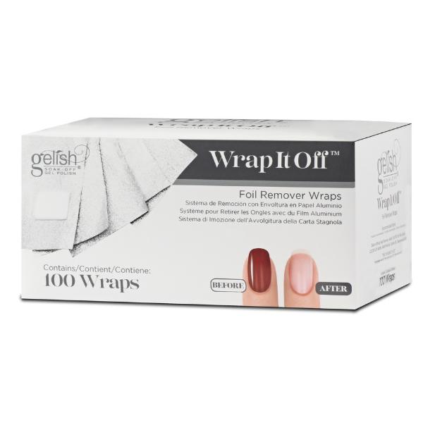 Gelish WRAP IT OFF FOIL REMOVAL WRAPS sistema de remoción con envoltura en papel aluminio