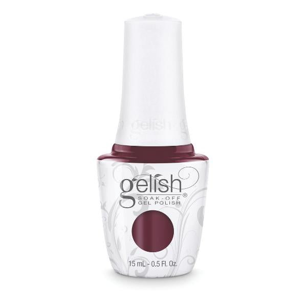 Gelish Soak-Off Gel Polish Gel para manicura y pedicura a touch of sass, rojo intenso (Burgundy) - 15 ml