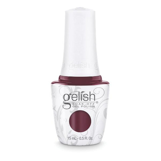 Gelish Soak-Off Gel Polish Gel para manicura y pedicura a touch of sass, rojo intenso (Burgundy) - 15 ml
