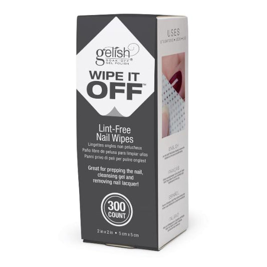 Gelish WIPE IT OFF LINT-FREE NAIL WIPES Paño libre de pelusa para limpiar uñas